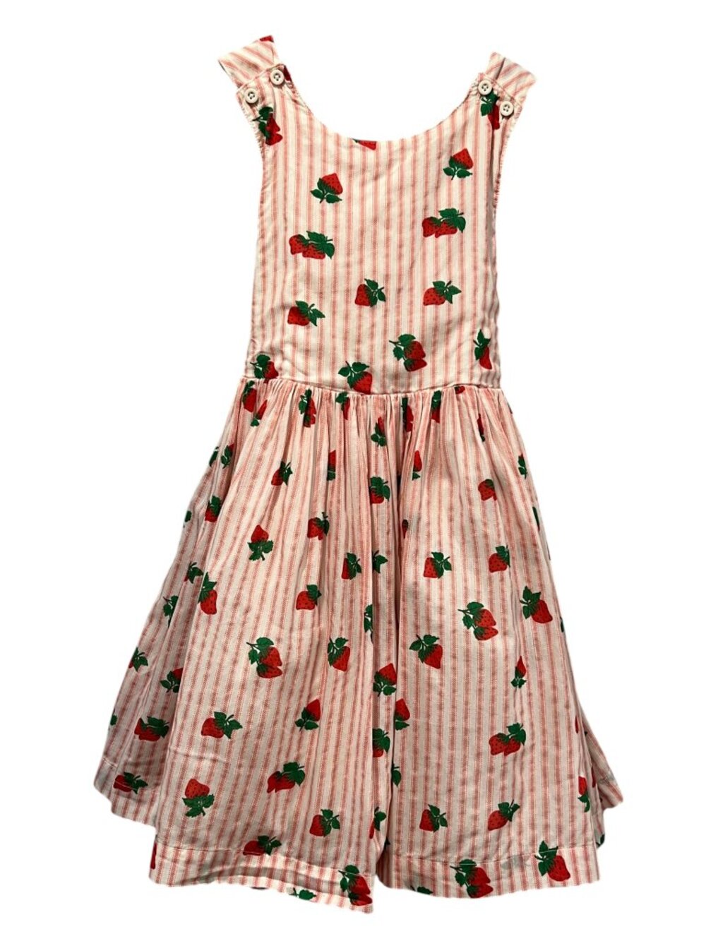 Mini Boden Strawberry Cross Back Twirl Dress, 7-8 yrs